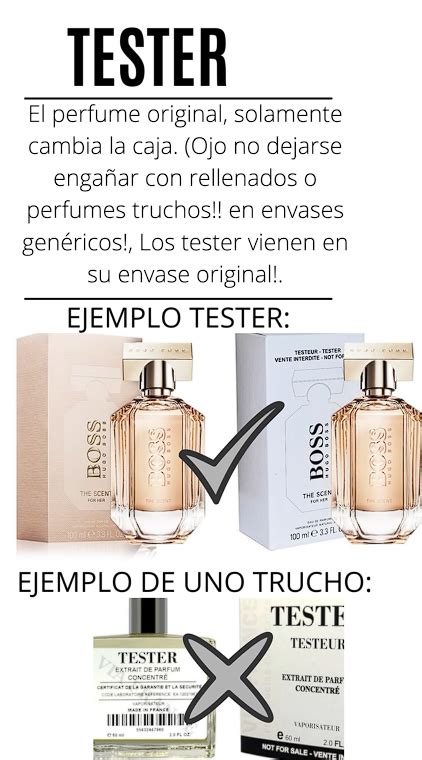 que significa tester en perfumes